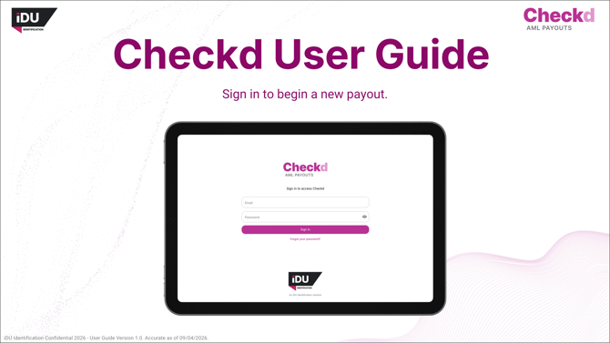 Checkd User Guide Front